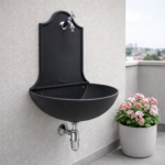 Fontana a muro Marbella con rubinetto 303/C e sifone - immagine 2