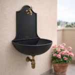 Fontana a muro Marbella con rubinetto 303/B e sifone - immagine 2