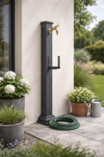 Fontana a colonna mod. Sparta con rubinetto cod. 303/B + base + portatubo - immagine 2