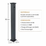 Fontana a colonna mod. Olimpia senza rubinetto - immagine 2