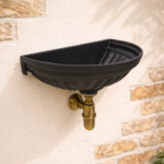 Vasca a muro Versilia con sifone in ottone brunito - immagine 2