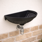 Vasca a muro Versilia con sifone in ottone cromato - immagine 2