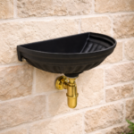 Vasca a muro Versilia con sifone in ottone lucido - immagine 2
