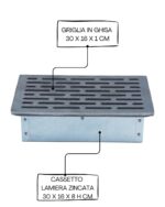 Griglia 30×16 M + cassetto H8 cm - immagine 3