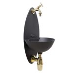 Fontana a muro Atena con rubinetto 303/L e sifone