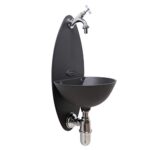 Fontana a muro Atena con rubinetto 303/C e sifone