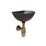 Vasca a muro mod. 600 + sifone in ottone Brunito