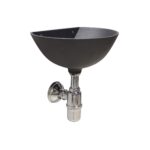 Vasca a muro mod. 600 + sifone in ottone Cromato