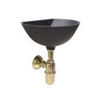 Vasca a muro mod. 600 + sifone in ottone Lucido