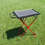 Barbecue a gas pieghevole con piastra in ghisa
