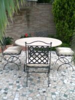 Piano in travertino bianco