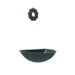 Fontana a muro mod. Conchiglia con rosone margherita