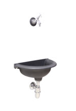 Fontana a muro mod. Taormina con rubinetto cod. 303/C + sifone