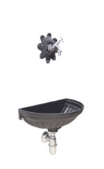 Fontana a muro Versilia rosone fiore rubinetto 303C e sifone