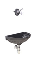 Fontana a muro Versilia rosone liberty rubinetto 303C e sifone