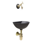 Fontana a muro mod. 600 con rubinetto cod. 303/L e sifone