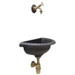 Fontana a muro Liberty con rubinetto 303/B e sifone