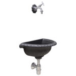 Fontana a muro Liberty con rubinetto 303/C e sifone