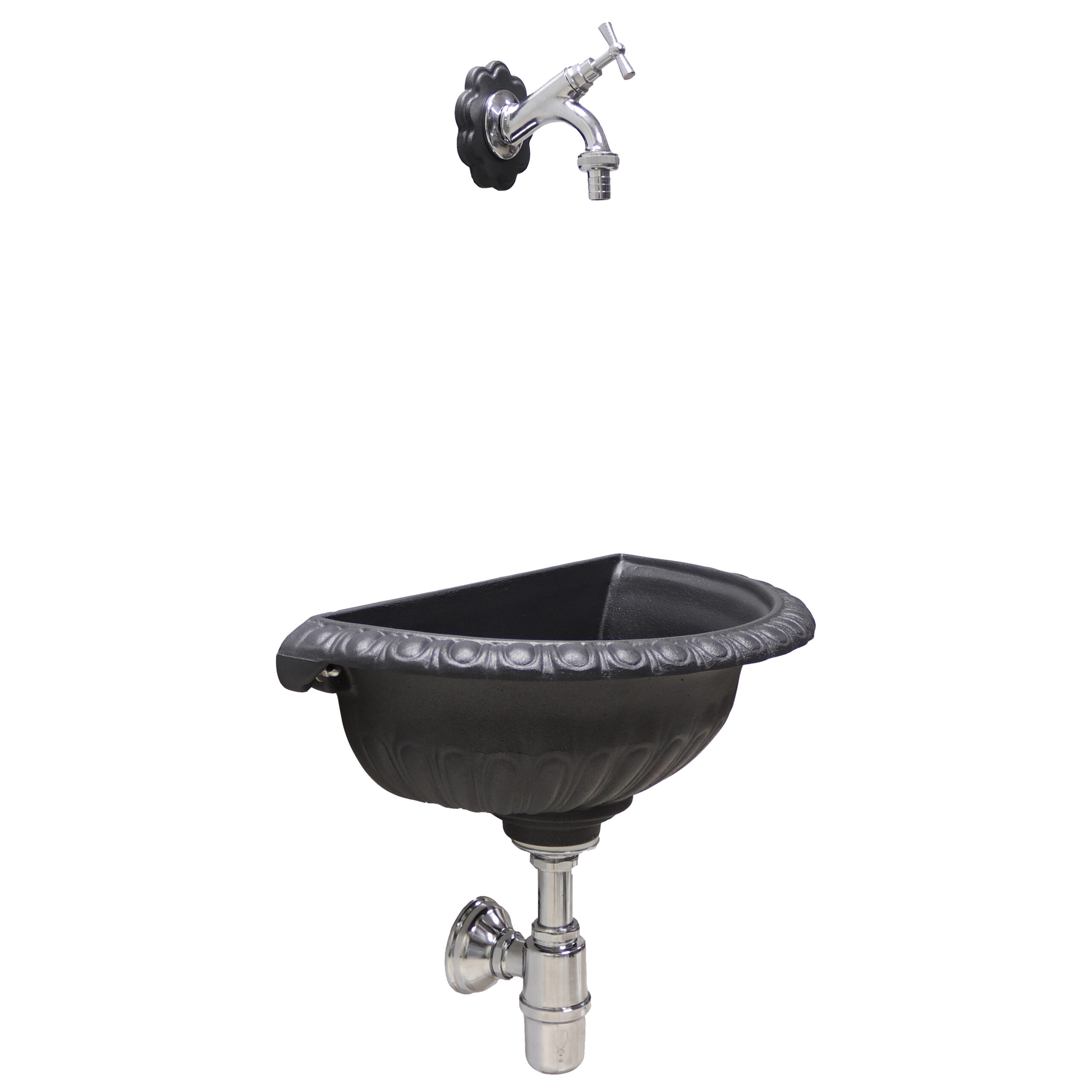 Fontana a muro Liberty con rubinetto 303/C e sifone