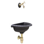 Fontana a muro mod. Liberty con rubinetto cod. 303/L + sifone