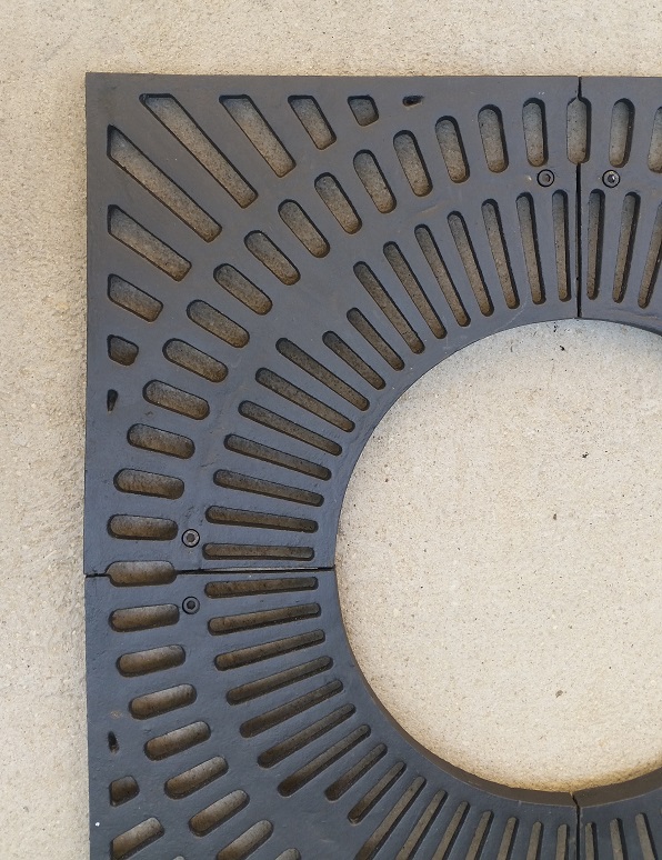 Griglia in ghisa per alberi