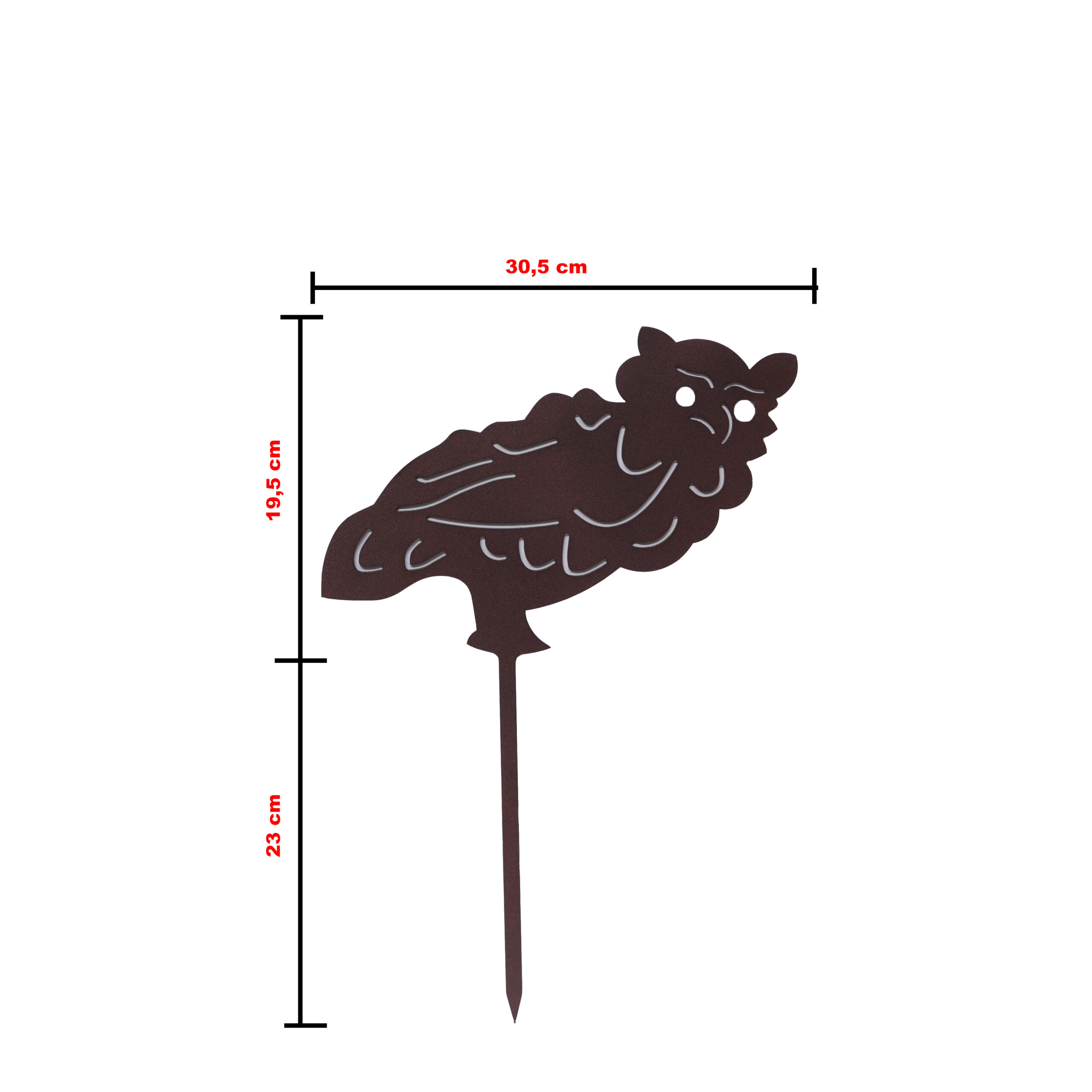 Gufo in ferro zincato