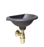 Vasca Olbia + sifone in ottone lucido