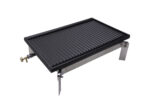 Fornello acciaio inox a gas e bistecchiera in ghisa 60x40 cm