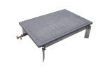 Fornello acciaio inox con bruciatore a gas e pietra lavica cm 60x40 barbecue
