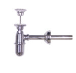 Sifone in ottone cromato con piletta