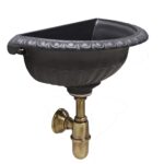 Vasca Liberty + sifone in ottone brunito