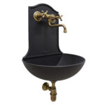 Fontana a muro Gran Canaria con gruppo lavello 404/B e sifone