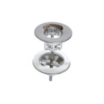 Vasca a muro mod. 600 + piletta in ottone cromato - immagine 3