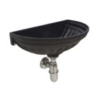 Vasca a muro Versilia con sifone in ottone cromato