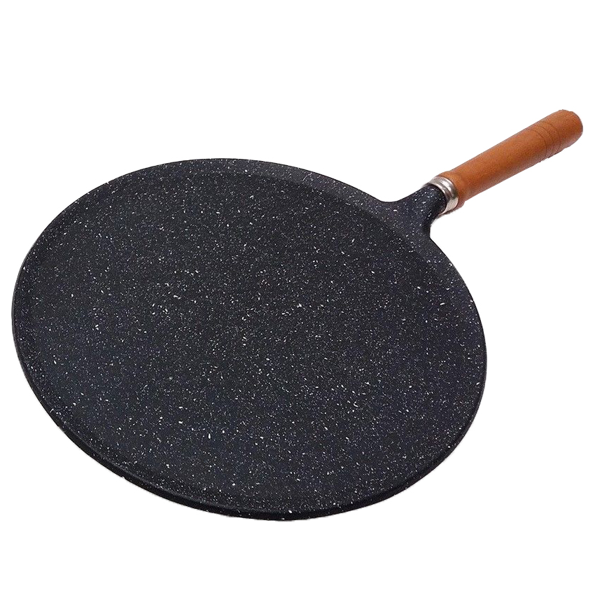 Piastra in alluminio testo antiaderente pietra lavica diam. cm 29,5