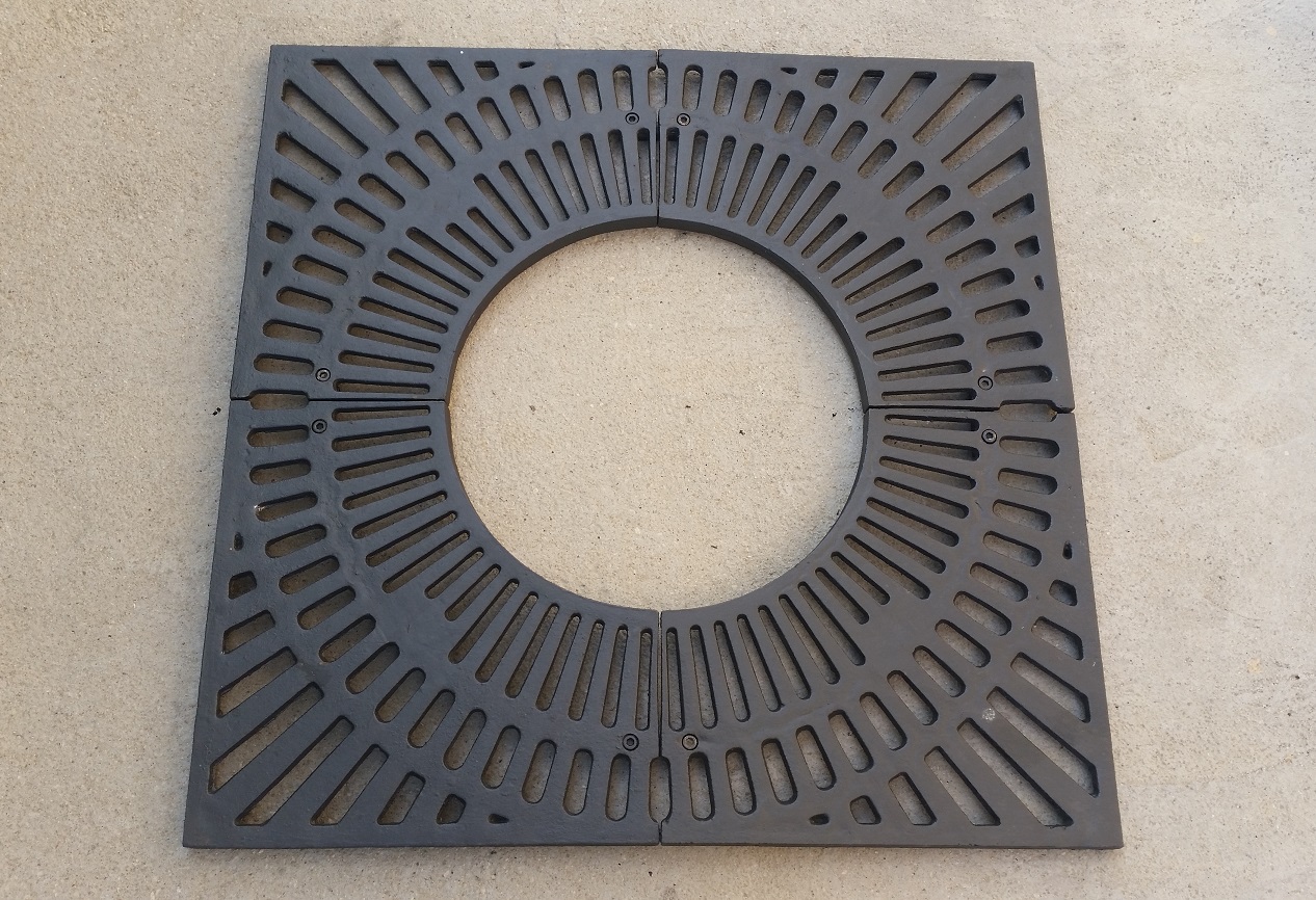 Griglia in ghisa per alberi