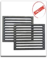 Coppia di griglie in ghisa cm 20x30 cod. L