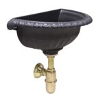 Vasca Liberty + sifone in ottone lucido