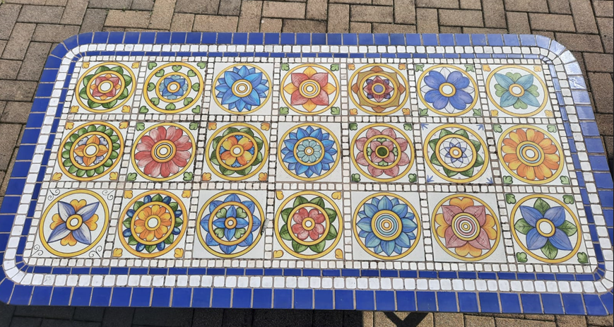 PIANO RETTANGOLARE MOD. CRETA IN MOSAICO