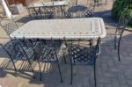 COMPOSIZIONE TAVOLO cm 200x100 CON PIANO IN MOSAICO - immagine 3
