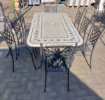 COMPOSIZIONE TAVOLO cm 200x100 CON PIANO IN MOSAICO