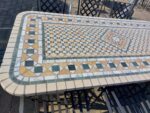 COMPOSIZIONE TAVOLO cm 200x100 CON PIANO IN MOSAICO - immagine 2