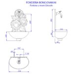 Fontana a muro Girasole + 303/B - immagine 4