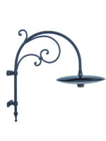 Braccio a muro Capri con piatto doppio smaltato