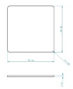 Quadrato in ferro 10 x 10 cm sp. 3 mm - immagine 4