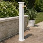 Fontana a colonna mod. Olimpia bianco RAL9010 con rubinetto cod.303/L