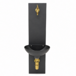 Fontana a colonna Delfi con rubinetteria ottone brunito