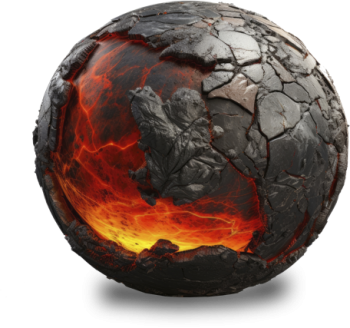 sfera di acciaio fuso